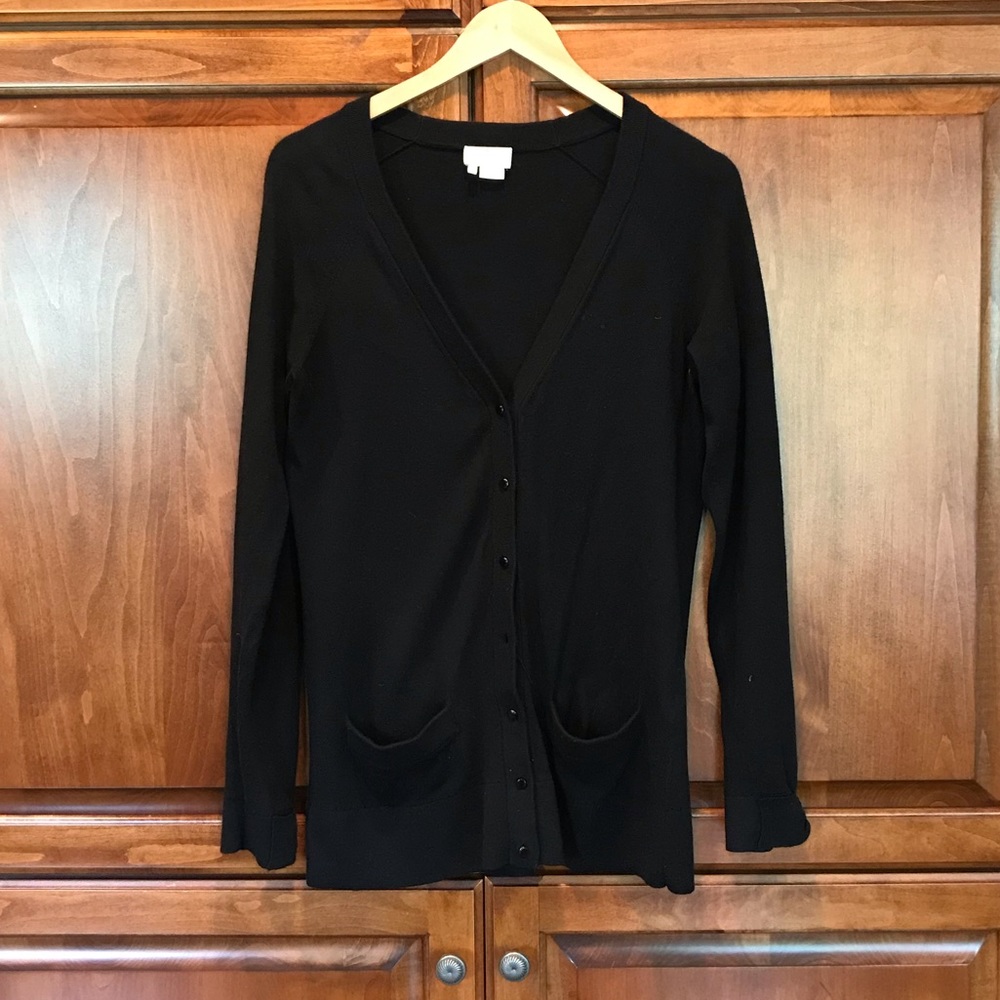 Kate Spade Black Cardigan (missing button)
